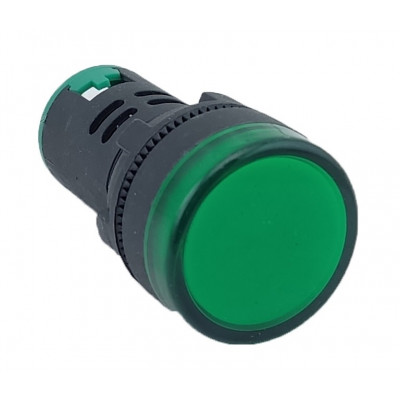 Лампа AD22DS d22mm 230В AC зелений