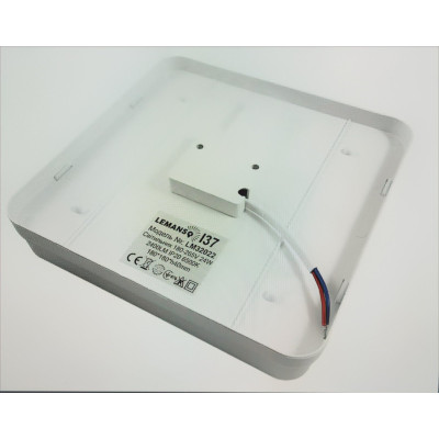 Світильник LED 24W квадрат білий 180-265V 2400LM 6500K IP20 / LM32022 Світильник LED 24W квадрат білий 180-265V 2400LM 6500K IP20 / LM32022
