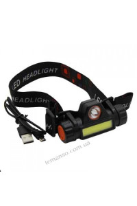 Ліхтар наголову USB кабель COB 2W 125LM LED 1W 65LM LMF9337 