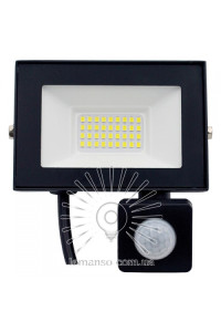 Прожектор  30W 6500К 1800LM IP54  датчик чорний LMPS106-30