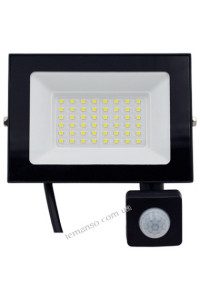 Прожектор 50W 6500К 3000LM IP54 датчик чорний LMPS106-50 Прожектор 50W 6500К 3000LM IP54 датчик чорний LMPS106-50