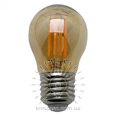 Філамент 4W G45 E27 320LM 2200K куля бурштинова, склоLM389 