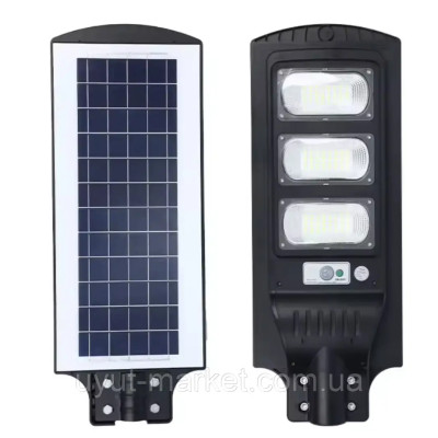 Св-к на стовб LED+ сон. панель +пульт+аккум 90W 750LM 6500K IP65 /LMB33020 